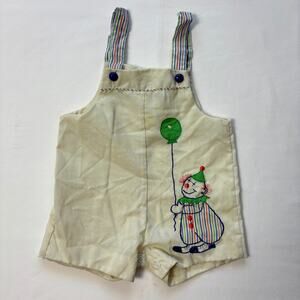 Vintage Clown Balloon Neutral Romper 12 months *flaw